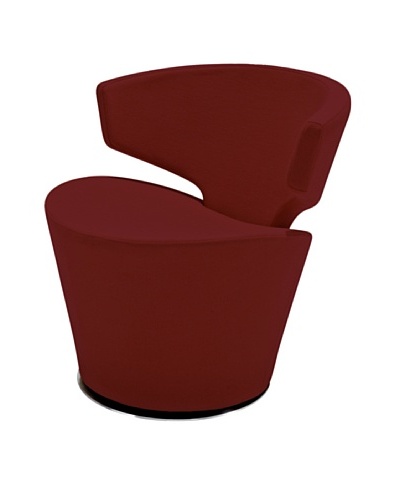 Casabianca Furniture Dijon Occasional Chair, Red/Stainless Steel