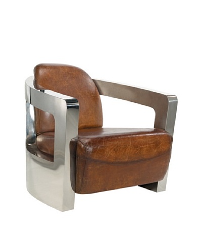 CDI Vintage Leather Pacific Coupe Chair, Brown