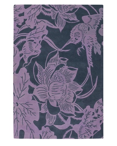 Chandra Counterfeit Studio Hand Tufted Wool Rug [Grey/Violet]