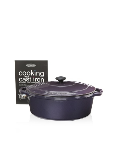 Chasseur Oval Cast Iron Casserole with Lid [Eggplant]