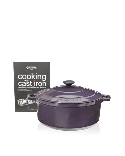 Chasseur Round Cast Iron Casserole with Lid [Eggplant]