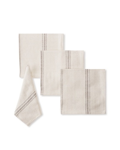 Chateau Blanc Set of 4 Buttermilk Dinner Napkins, Brown