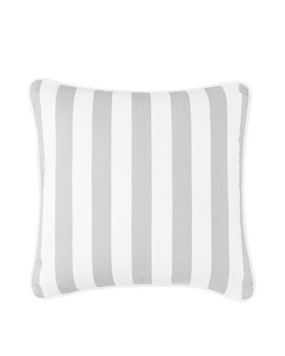 Chateau Blanc Gabrielle Stripe Pillow, Grey/White, 18 x 18