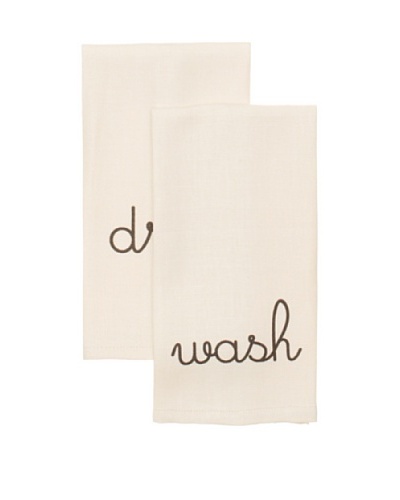 Chateau Blanc Set of 2 Sophie Hand Towels, Cream, 13 x 24