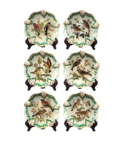 Oriental Danny Set of 6 Decorative Birds Plates