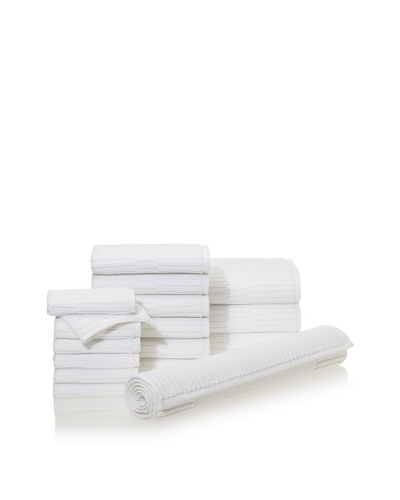 Chortex Oxford 16-Piece Bath Towel Set, WhiteAs You See