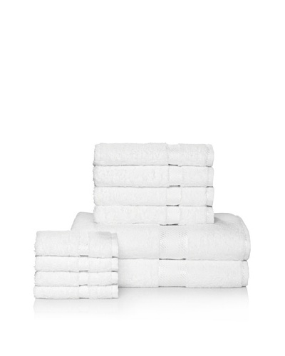 Chortex Rhapsody Royale 10-Piece Bath Towel Set, White