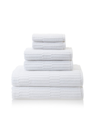Chortex Oxford 6-Piece Bath Towel Set, WhiteAs You See