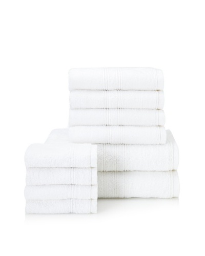 Chortex 10-Piece Imperial Bath Towel Set, White
