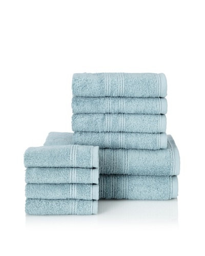 Chortex 10-Piece Imperial Bath Towel Set, Soft Aqua
