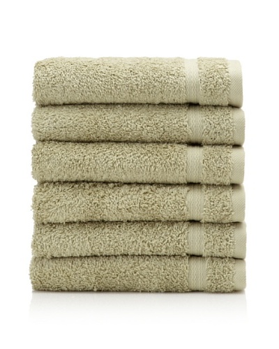 Royal Ascot by Chortex Set of 6 Hand Towels, Sage