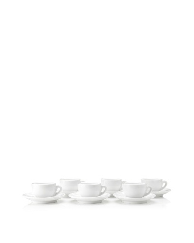 Cilio Premium Set of 6 Roma Espresso Cups, White
