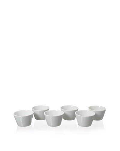 Cilio Premium Set of 6 Soufflé Bowls, White