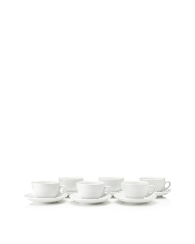 Cilio Premium Set of 6 Roma Cappuccino Cups, White