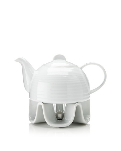 Cilio Premium 37-Oz. Porcelain Teapot With Warmer
