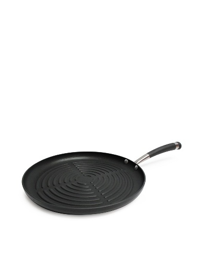 Circulon Contempo Hard-Anodized Non-Stick Round Grill Pan, Black, 12