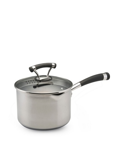 Circulon Contempo Stainless Steel 3-Qt. Covered Nonstick Straining Saucepan