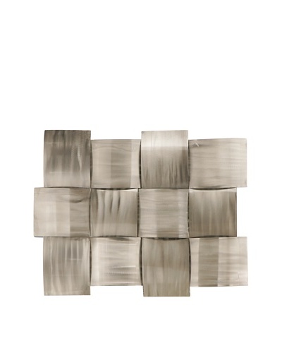 C'Jere by Artisan House Set of 2 Silver Sheen Ground Steel Wall Installation
