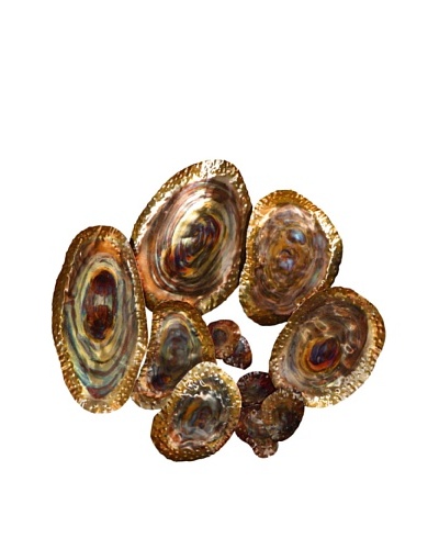 C'Jere by Artisan House Abalone Shells Flame-Treated Wall Sculpture