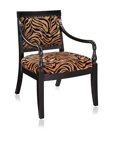 Coast to Coast Tiger-Print Chair Frame, Zebra/Black
