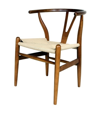 Control Brand Wishbone Chair, Brown/Yellow