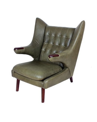 Control Brand Olsen Leather Lounge Chair, Antique Green