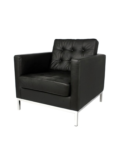Control Brand Draper Leather Armchair, Black