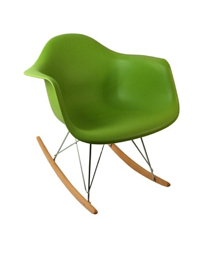 Control Brand Adult-Sized Mid-Century-Inspired Rocking Chair, Green