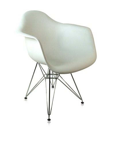 Control Brand Mid-Century-Inspired Eiffel Dining Arm Chair, White