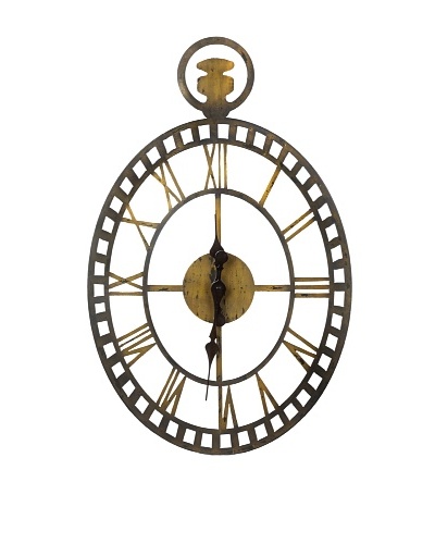 Cooper Classics Malibu Wall Clock, Rustic Bronze/GoldAs You See