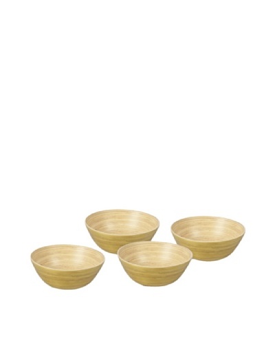 Core Bamboo Set of 4 Modern Round Bowls