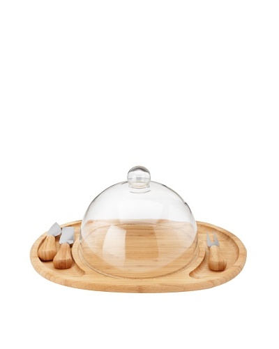 Core Bamboo Butler's Cheese Set with Glass Dome