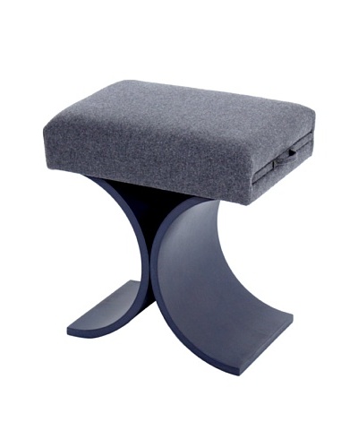 COUEF Giana Classic Convertible Ottoman-Table-Stool, Greige/Grey Flannel