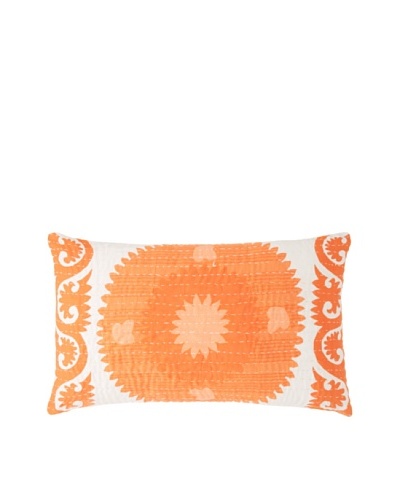 Couleur Nature Suzzani Kantha Pillow, Orange