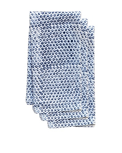 Couleur Nature Set of 3 Dots Tea Towels, Indigo