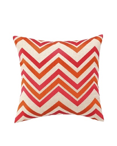 Courtney Cachet Chevron Embellished Down Pillow, Orange/Pink, 16 x 16