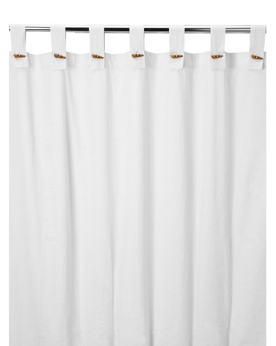 Coyuchi Seersucker Shower Curtain, White