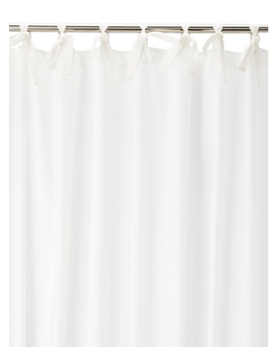 Coyuchi Pin Tuck 300 Percale Shower Curtain, White