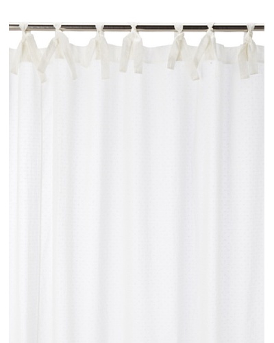 Coyuchi Swiss Dot Shower Curtain, White