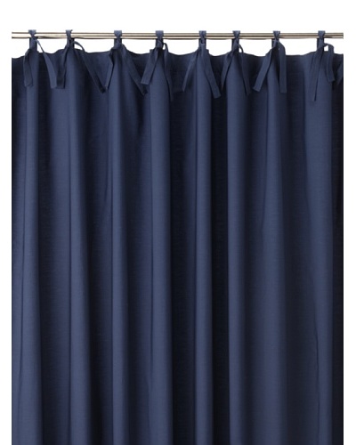 Coyuchi Pin Tuck 300 Percale Shower Curtain, Indigo