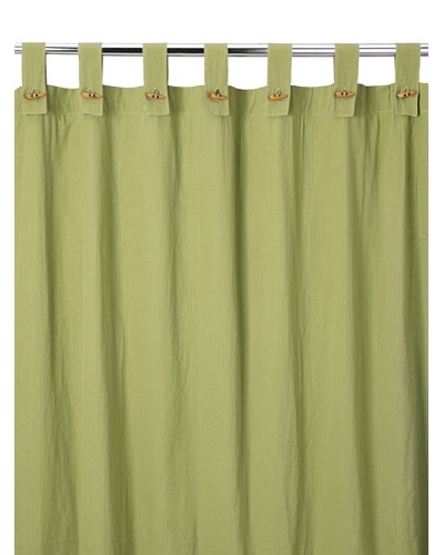 Coyuchi Seersucker Shower Curtain, Green Tea