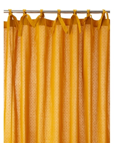 Coyuchi Swiss Dot Shower Curtain, Mustard
