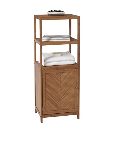 Creative Bath Eco Styles 3-Shelf Tower with Cabinet, Natural