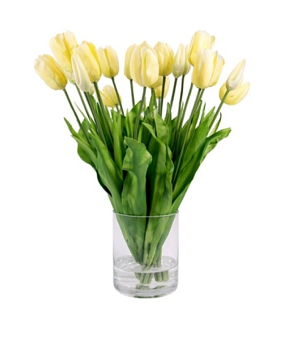 Creative Displays Yellow Tulips in Glass
