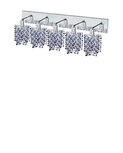 Elegant Lighting Mini Crystal Collection 5-Light Star Wall Sconce, Sapphire