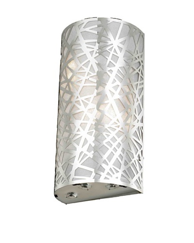 Crystal Lighting Prism Wall Sconce, Chrome/Clear Royal Cut Crystals, L 6 x W 4 x H 12