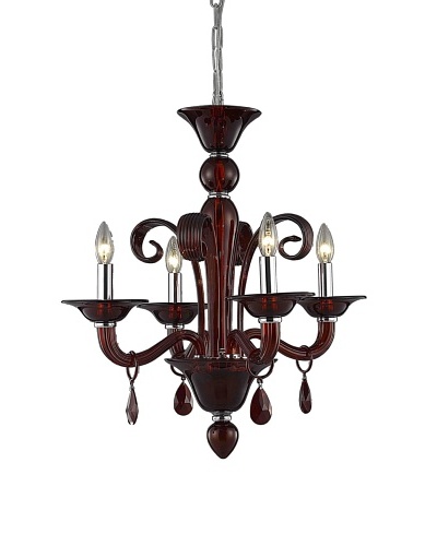 Crystal Lighting Muse Dining Room, Red/Royal Cut Bordeaux (Red) Crystals, Dia 22 x H 23