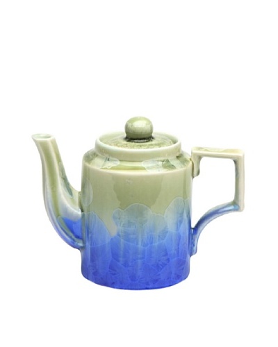 Crystalline Square-Shape Teapot, Green