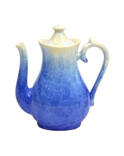 Crystalline High Round-Shape Teapot, Blue