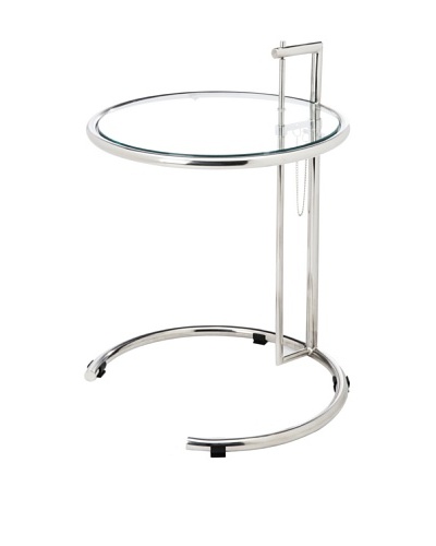 Cubo Stainless Steel End Table, Silver